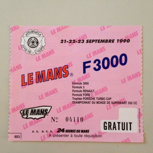 Billet mans f3000 - -,