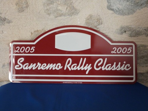 Plaque rallye san - de, "rallye