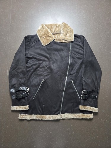 Veste vintage noire col fausse