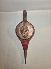 Soufflet Vintage Bois Cuir Et Cuivre