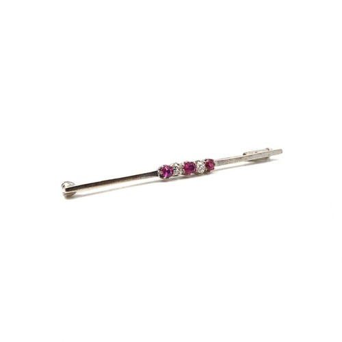 Broche tige blanc - tige, 14