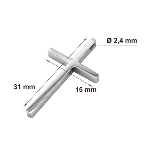 Petit pendentif croix inox - croix,