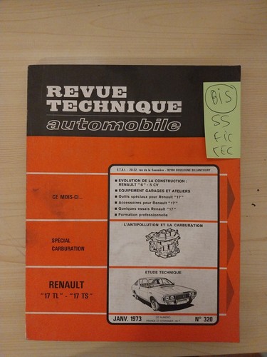 Revue technique renault - renault, tl