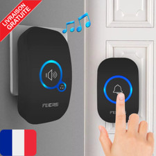 Sonnette de Porte sans Fil Etanche Alarme Intelligente Batterie Longue Distance