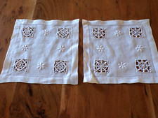 Linge ancien 2 Napperons lin