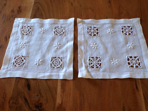 Linge ancien napperons lin - 2,