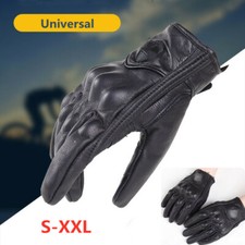 Moto Gants Cuir Hiver Rester au chaud Noir S-2XL Unisexe Universel hommes femmes