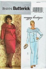 🧵👗✂4694 PATRON BUTTERICK CREATION MAGGY BOUTIQUE JUPE VESTE CEREMONIE 46 AU 52