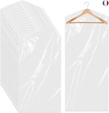 Lot de 10 housses de vêtements longues de 180 cm pour suspendre des vêtements, s