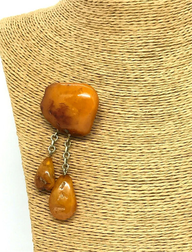 Ancienne broche ambre vintage - ancienne,