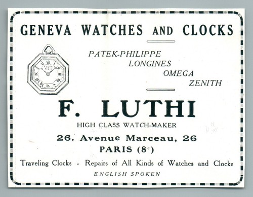 1926 luthi horloger - 1926,