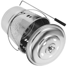  Baril brûlant en acier inoxydable, incinérateur d'argent, seau à feu de jardin,