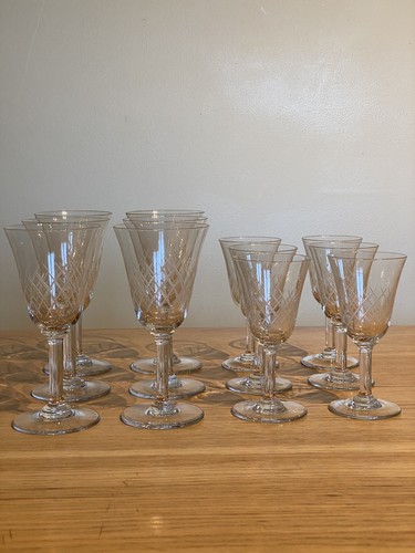 Lot verres cristal anciens - 12,