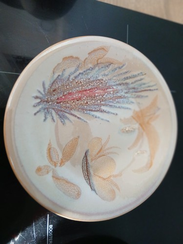 Rare grande assiette irisée - assiette,