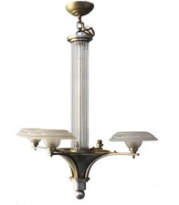 Lustre 1930 baguettes de verre