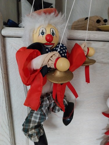 Marionnette fils clown - marionnette, à