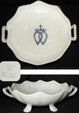 Grande corbeille, Coupe - Faïence de PORNIC (décor Vendée - Les Sables-d'Olonne)