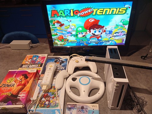 Console nintendo blanche wii - console,