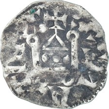[#341945] Pièce de monnaie, France, Touraine, Denier Tournois, env. 1150-1200, Saint-Martin d