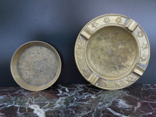 Cendriers laiton art nouveau - cendriers,