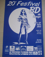 AFFICHE LE CHANT DES STRYGES DE GUERINEAU POUR LE SALON BD DE LIGUGE EN 2015 TBE