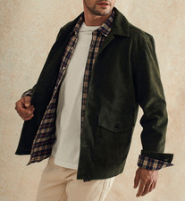 Veste chemise homme vert foncé daim pur sur mesure taille XS S M L XL 2XL 3XL