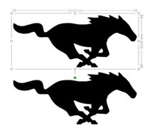 2 STICKERS  FORD MUSTANG  V8 