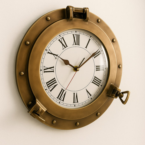 Horloge murale hublot nautique - horloge,