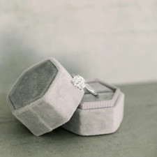 Bague de fiançailles diamant PT950 platine cultivée en laboratoire IGI 3 cara...