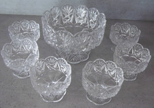 Coupes à fruits + saladier en cristal - service à fruit /sangria/punch