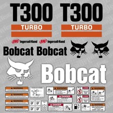 Kit autocollants / stickers de remplacement pour chargeuse Bobcat T300 Turbo
