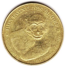 Médaille MONTAGNE DES SINGES - 2009 - FRANCE - MdP - jeton touristique