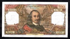 100 Francs Corneille 2.6.1966 Etat TTB Fayette F.65/13 Envois groupé possible