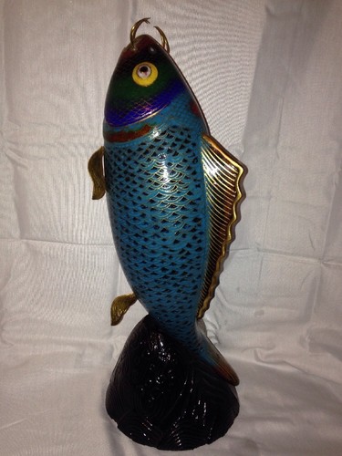 Fantastic large cloisonné koi - cloisonné,