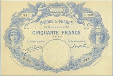 50 Francs type 1884 Indices
