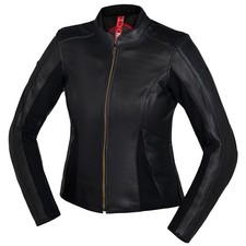 Veste en cuir iXS Aberdeen veste de moto veste de randonnée femmes noir gilet...