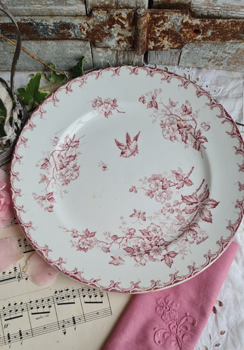 Ancien plat rond terre fer - ancien, de