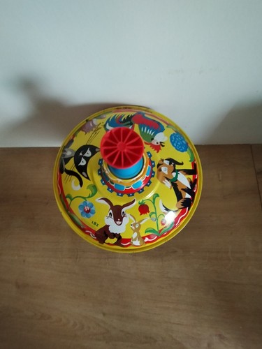 Ancien jouet toupie tôle - ancien,