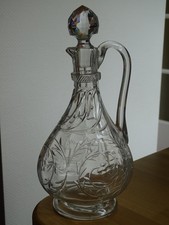 BACCARAT ANCIENNE CARAFE A VIN CRISTAL MODELE GRAVURE circa 1900