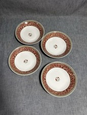 Lot de 4 assiettes Calottes - Creuses vintage Churchill England décor floral