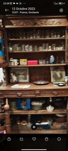 Buffet deux corps en bois - à,