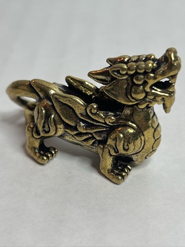 Brass pixiu figurine - brass,