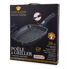 Poêle Grill steak carré 28cm
