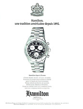 publicité Advertising 0323 1990   montre Hamilton sport chrono depuis 1892