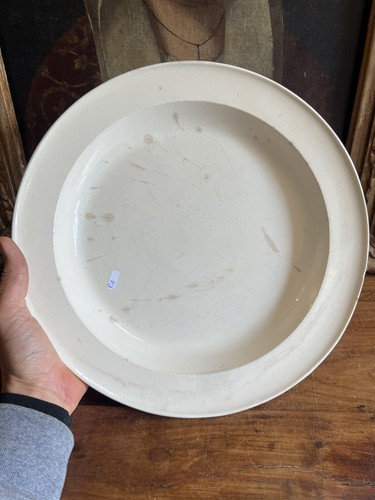 Grand plat rond faïence - grand,