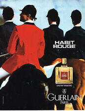 PUBLICITE ADVERTISING 025  1995  HABIT ROUGE 2  eau de toilette homme  GUERLAIN
