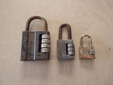 Lot de 3 Cadenas Anciens  à  Molettes  Codes Inconnus