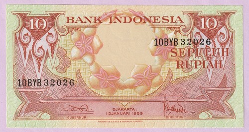 Rupiah indonesie 1959 - 10, rupiah,