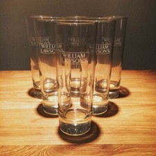 6 Verre William Lawson's ecriture blanche