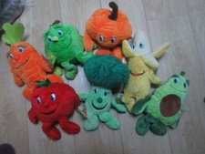 lot de 7 peluches fruit et légumes